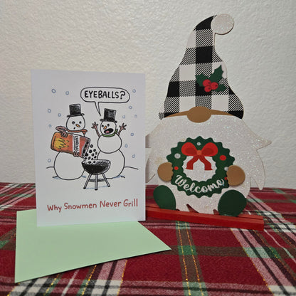 BBQ Snowmen Christmas Card