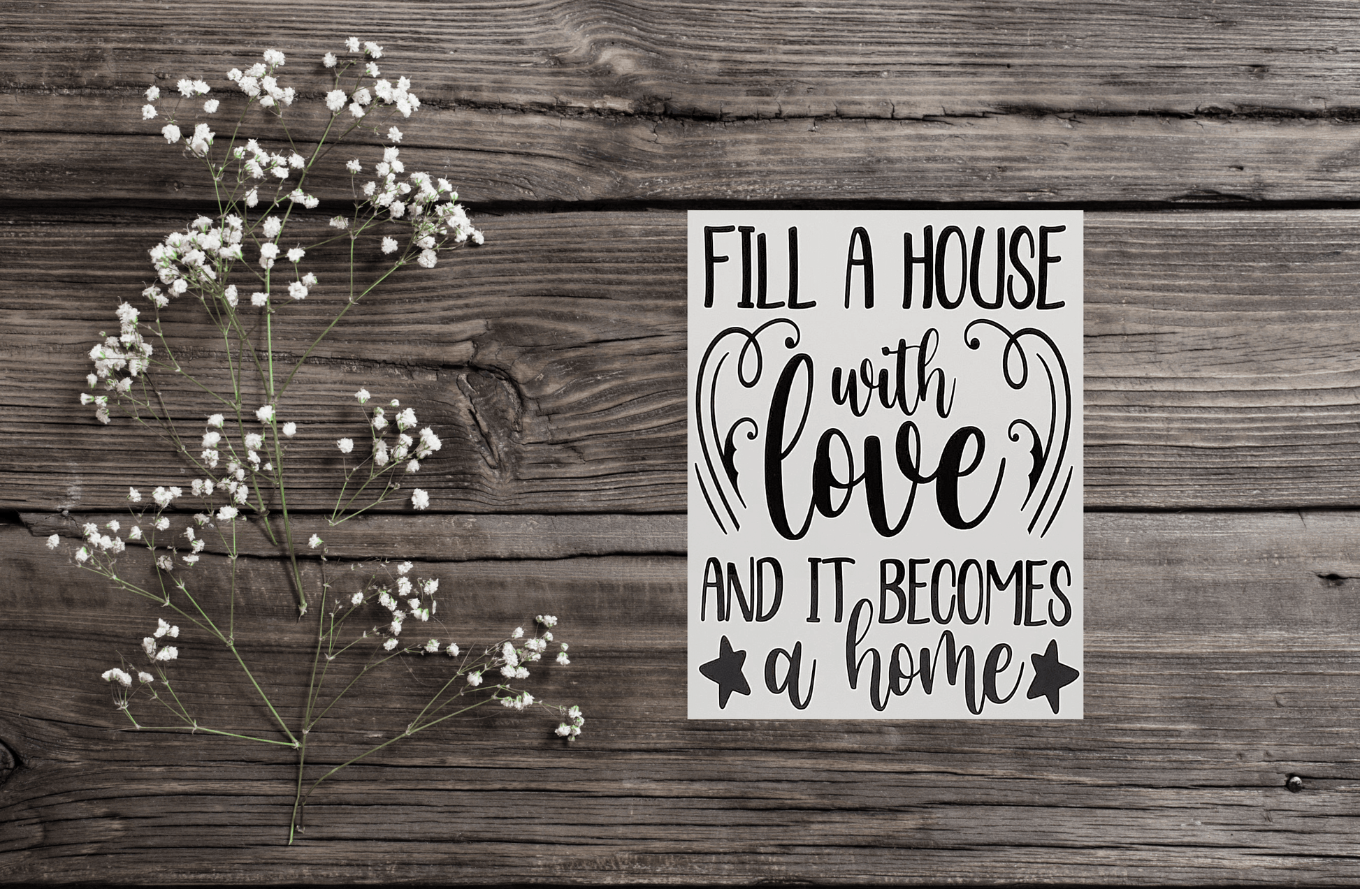 Fill a House with Love and it becomes a Home Aluminum Sign 8x10 - Vegas Custom Creations