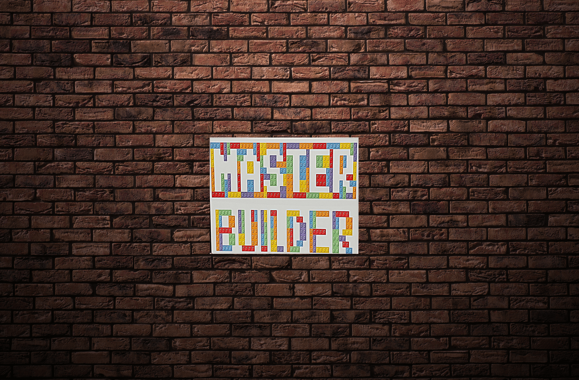 Master Builder Lego Themed Aluminum Sign 8x10 - Vegas Custom Creations