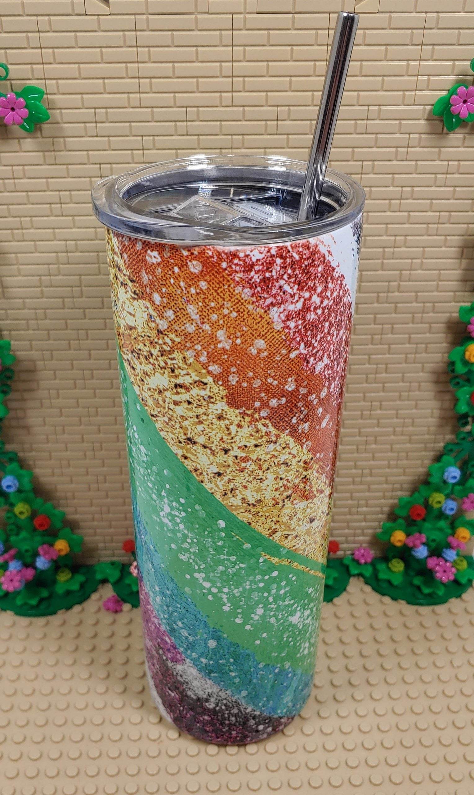 Rainbow Glitter Tumbler - Vegas Custom Creations