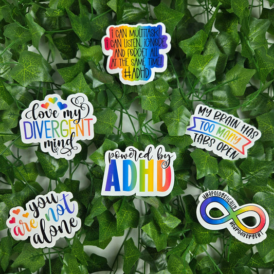 Cute and Funny Neurodivergent Stickers - Vegas Custom Creations