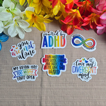 Cute and Funny Neurodivergent Stickers - Vegas Custom Creations