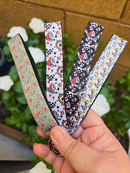Alice Inspired Wristlet Key Chain (Multiple Designs Available) - Vegas Custom Creations