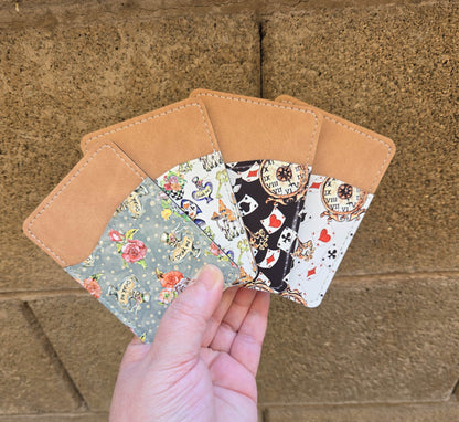 Alice Inspired Adhesive Cell Phone Wallet (Multiple designs available) - Vegas Custom Creations