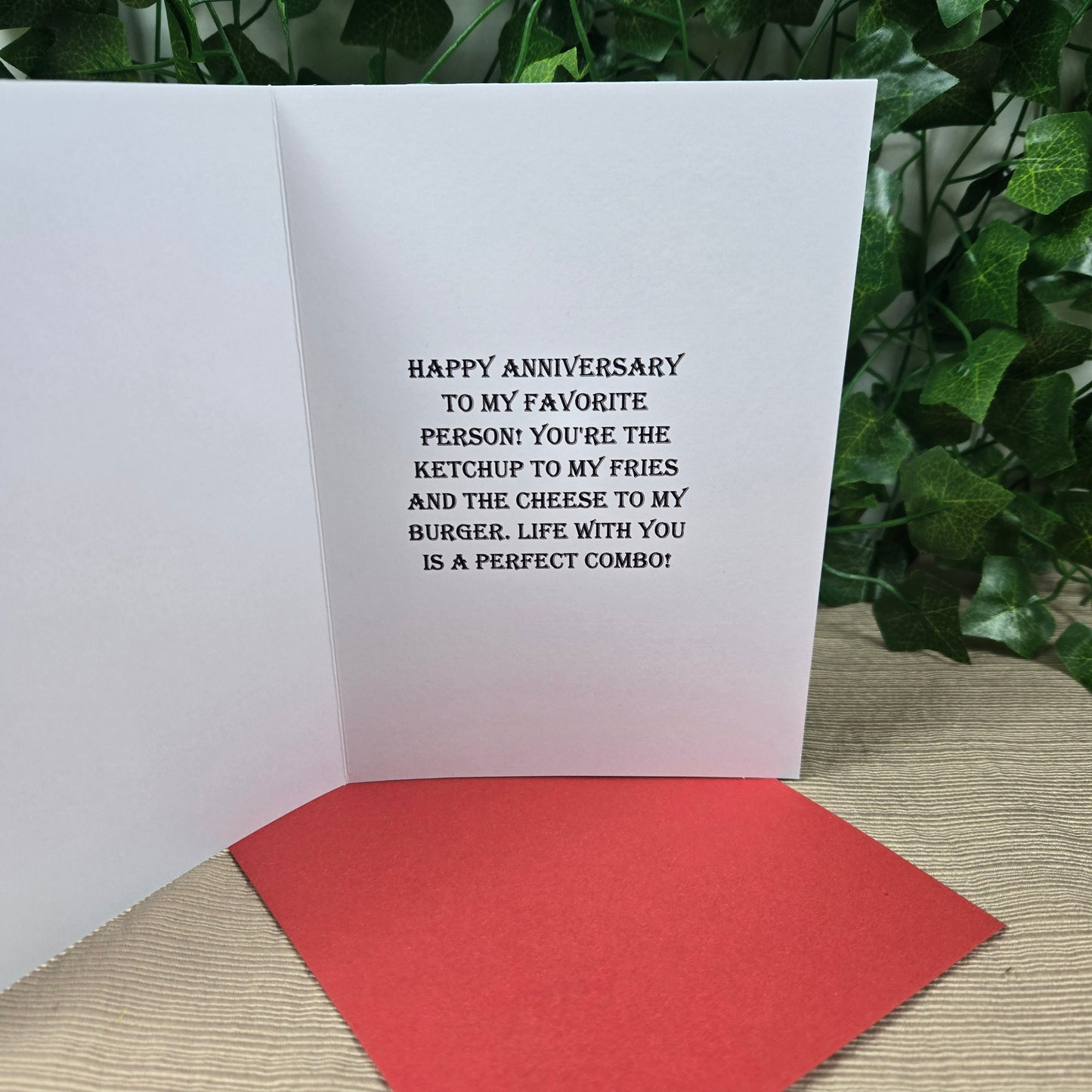 Burger and Fries Anniversay Card