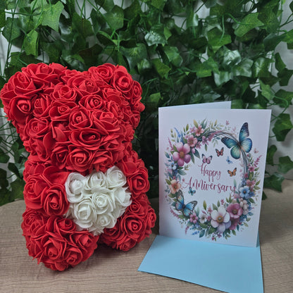 Floral Butterfly Anniversay Card