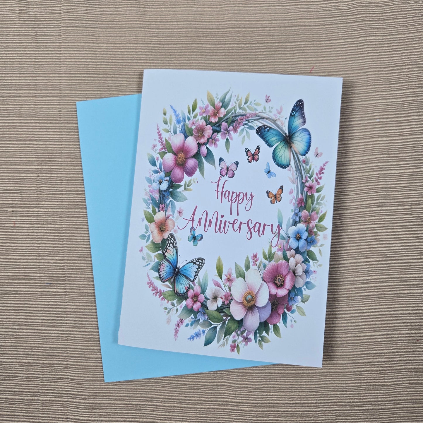 Floral Butterfly Anniversay Card