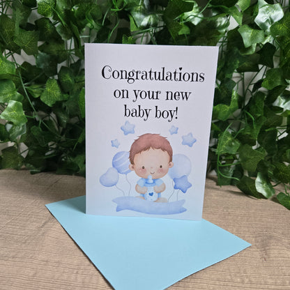 Congratulations on Baby Boy Card