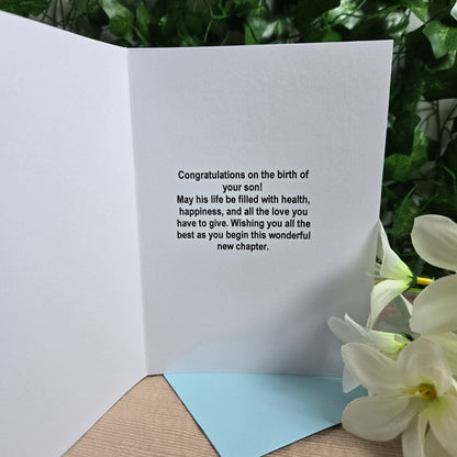 Congratulations on Baby Boy Card