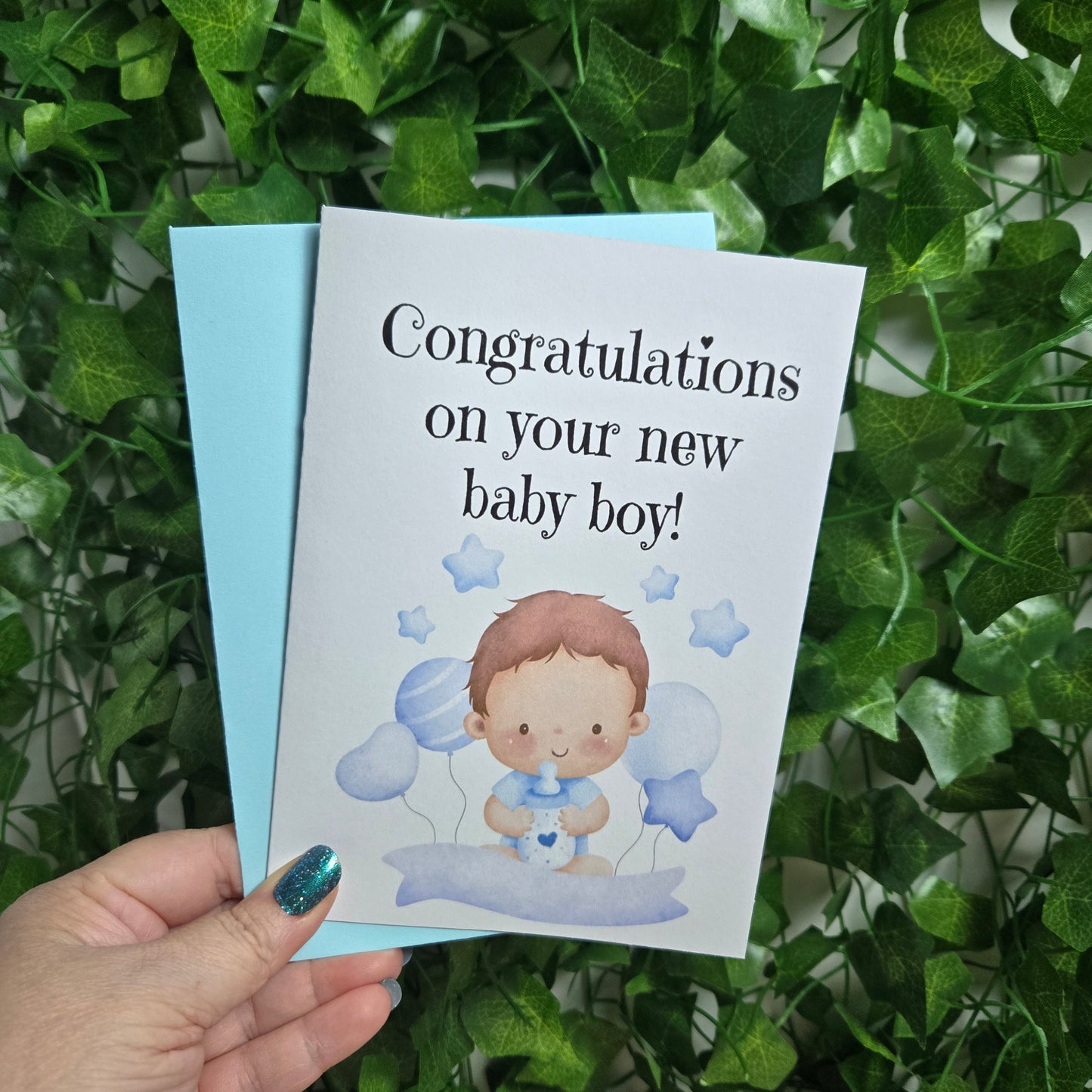 Congratulations on Baby Boy Card