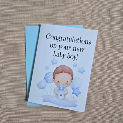 Congratulations on Baby Boy Card