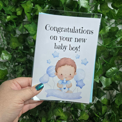 Congratulations on Baby Boy Card
