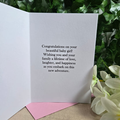 Congratulations on Baby Girl Card