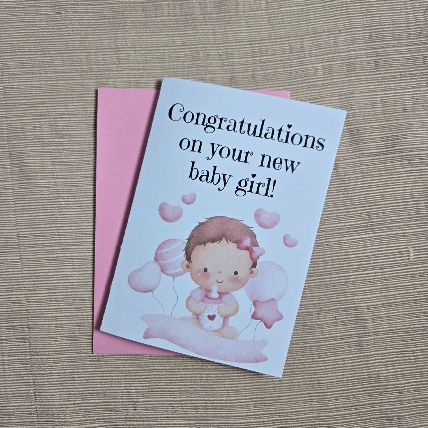 Congratulations on Baby Girl Card