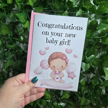 Congratulations on Baby Girl Card