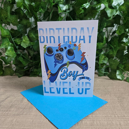 Level Up Birthday Boy Card