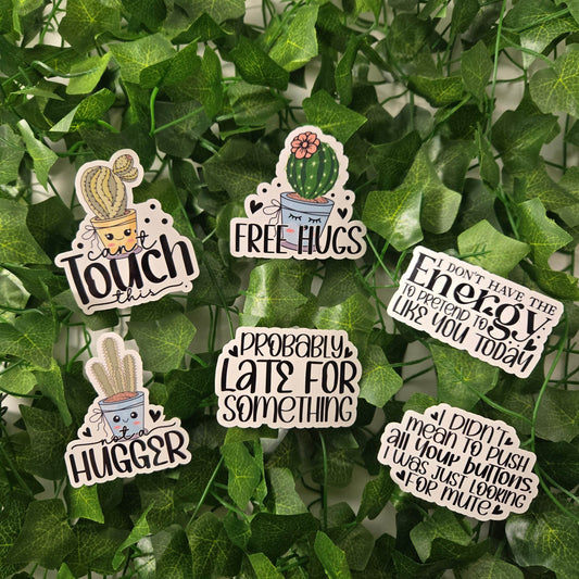 Funny Sarcastic Cactus Stickers - Vegas Custom Creations