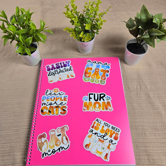 Cute Cat Mom Stickers - Vegas Custom Creations