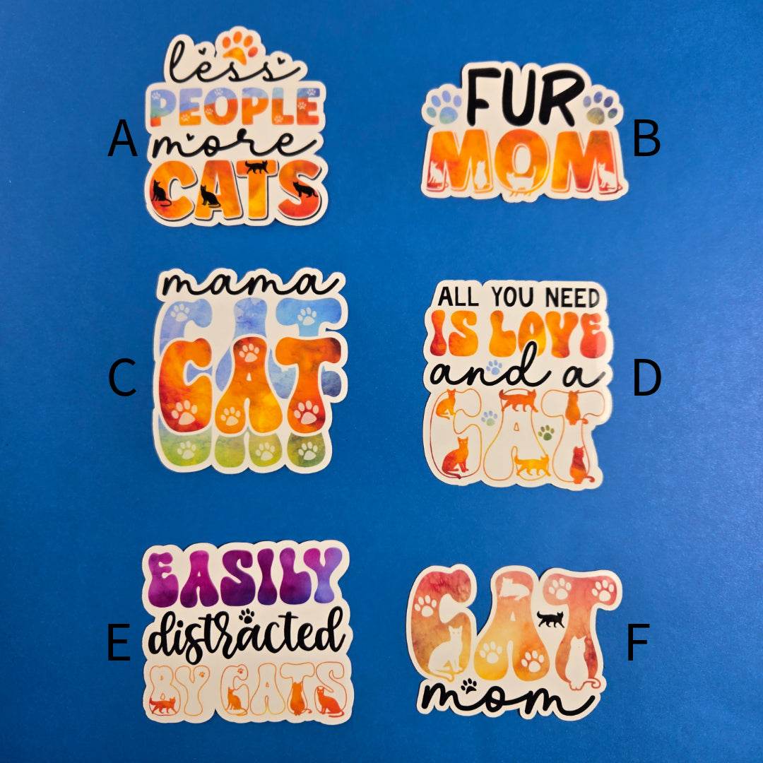 Cute Cat Mom Stickers - Vegas Custom Creations