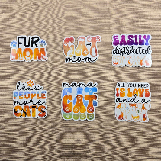 Cute Cat Mom Stickers - Vegas Custom Creations