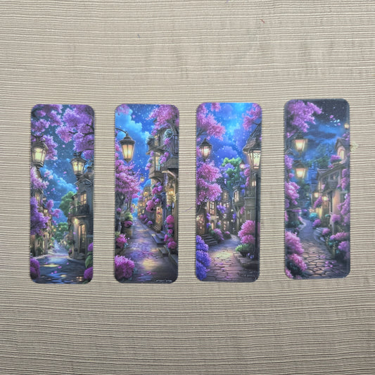 Cottage Town Nighttime Bookmarks