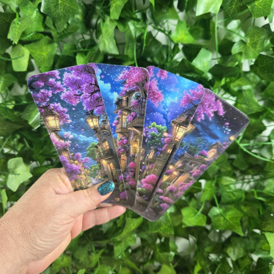 Cottage Town at Night Bookmark