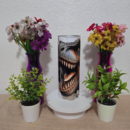 Awesome Breakout T-Rex 20oz Skinny Tumbler - Vegas Custom Creations