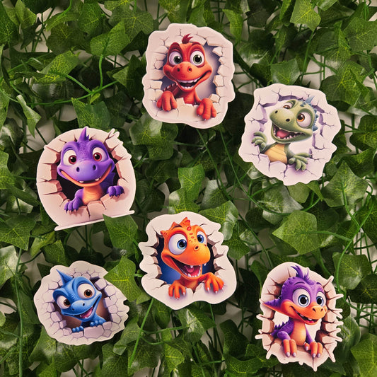 Cute Dinosaur Stickers - Vegas Custom Creations