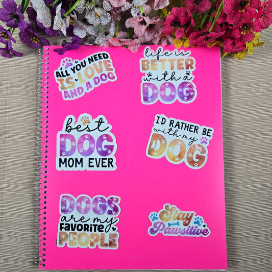 Dog Life Quote Stickers