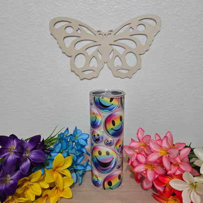 Emoji Holographic Inflated Tumbler - Vegas Custom Creations