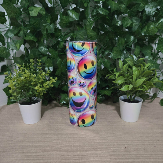 Emoji Holographic Inflated Tumbler - Vegas Custom Creations