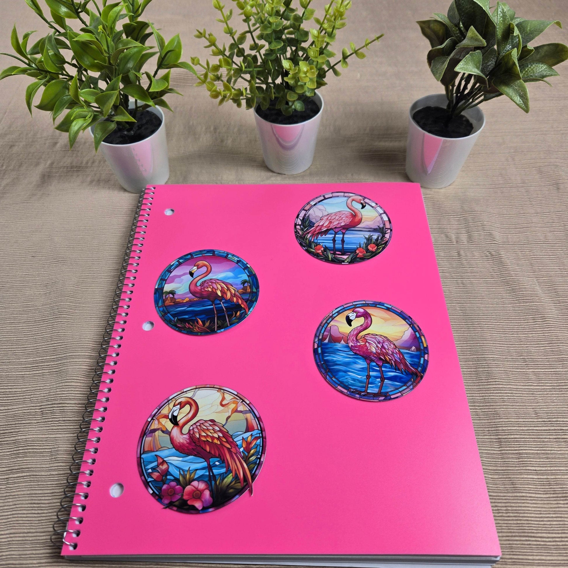 Colorful Flamingo Stickers - Vegas Custom Creations