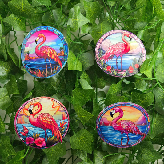 Colorful Flamingo Stickers - Vegas Custom Creations