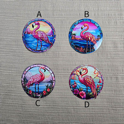Colorful Flamingo Stickers - Vegas Custom Creations