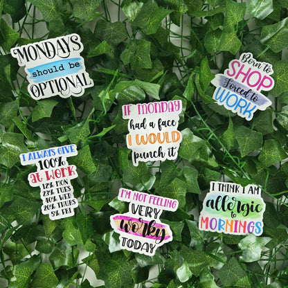 Sarcastic Work Stickers