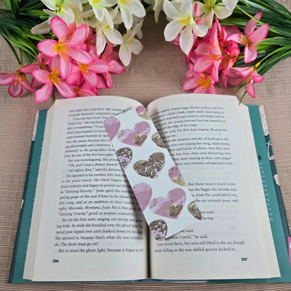 Glittery Heart Bookmarks