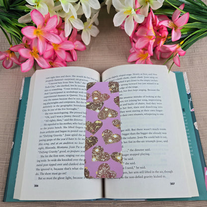 Glittery Heart Bookmarks