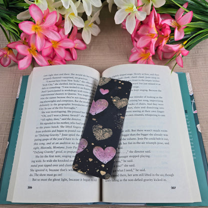 Glittery Heart Bookmarks