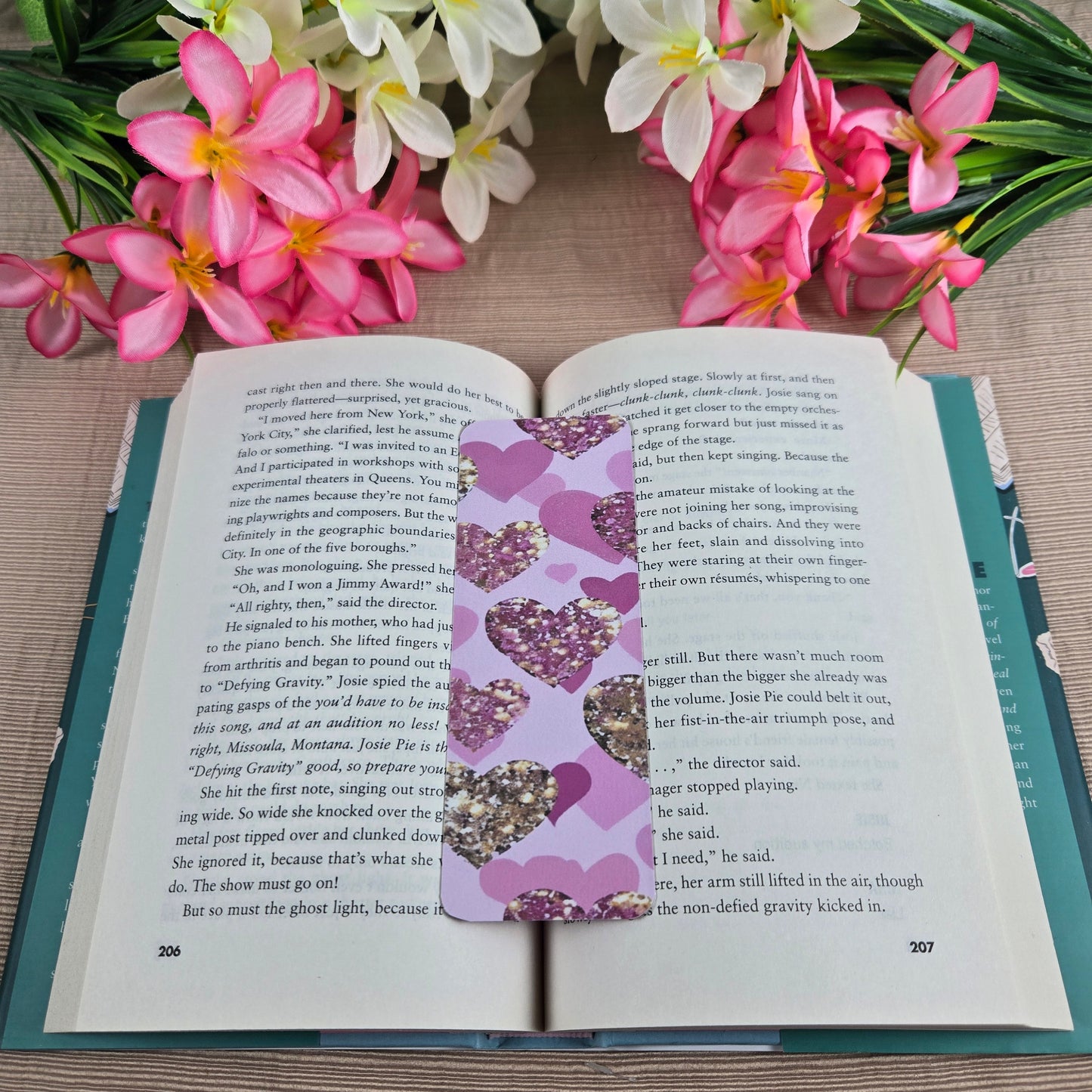 Glittery Heart Bookmarks