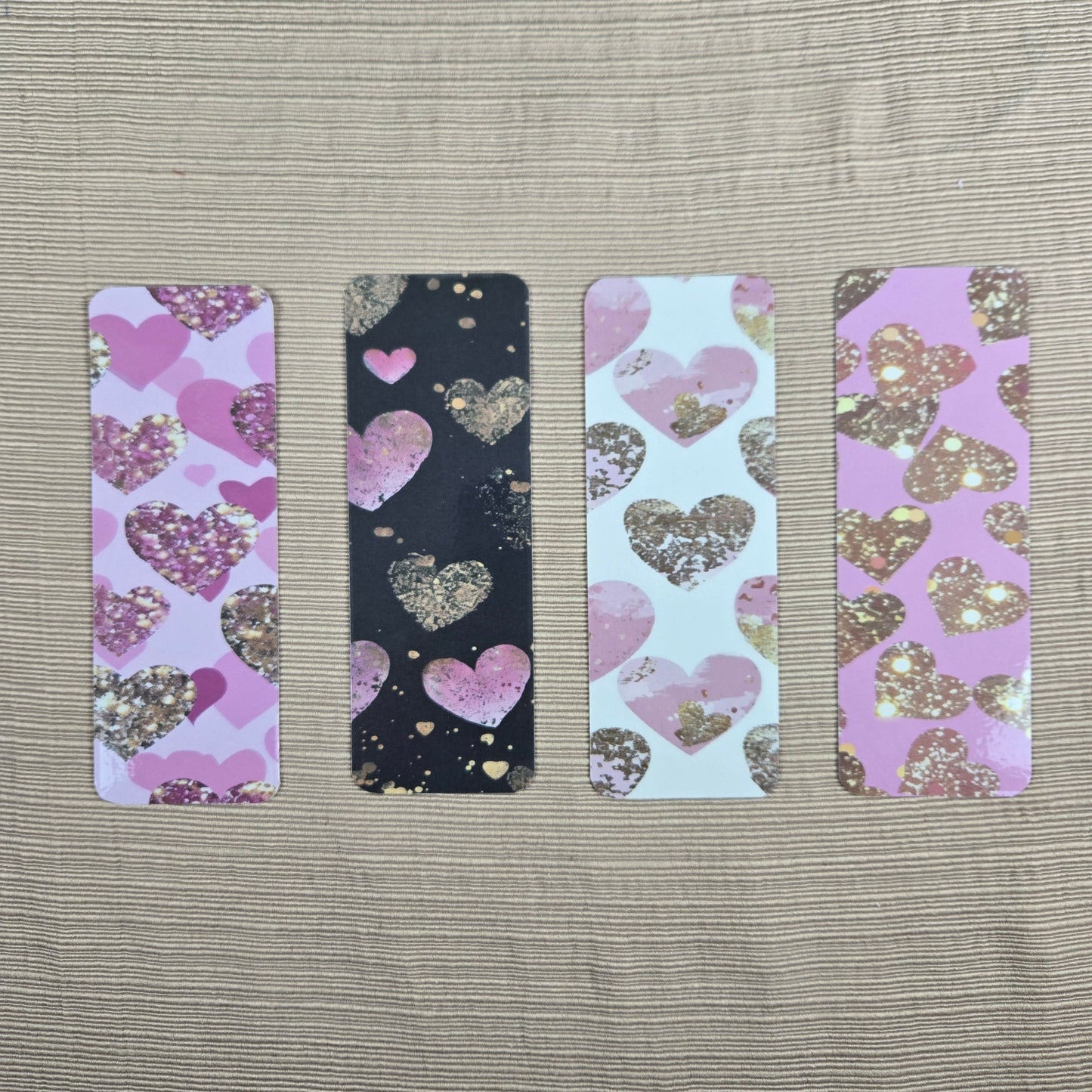 Glittery Heart Bookmarks
