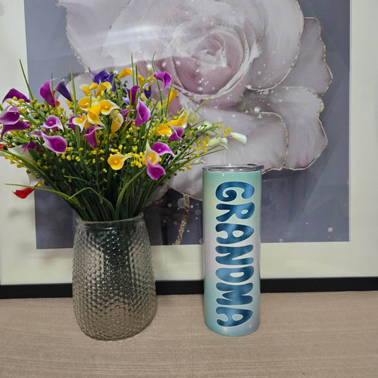 Floral Grandma Tumbler - Vegas Custom Creations