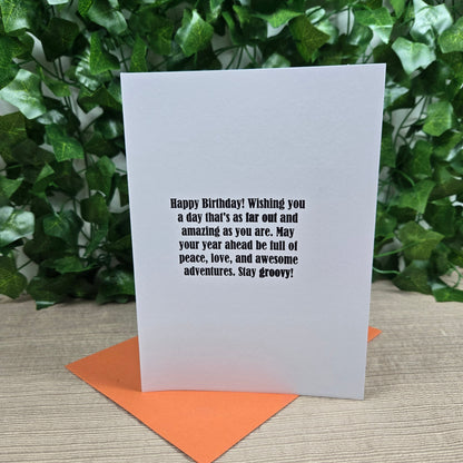 Retro Hippy Sunshine Girl Birthday Card