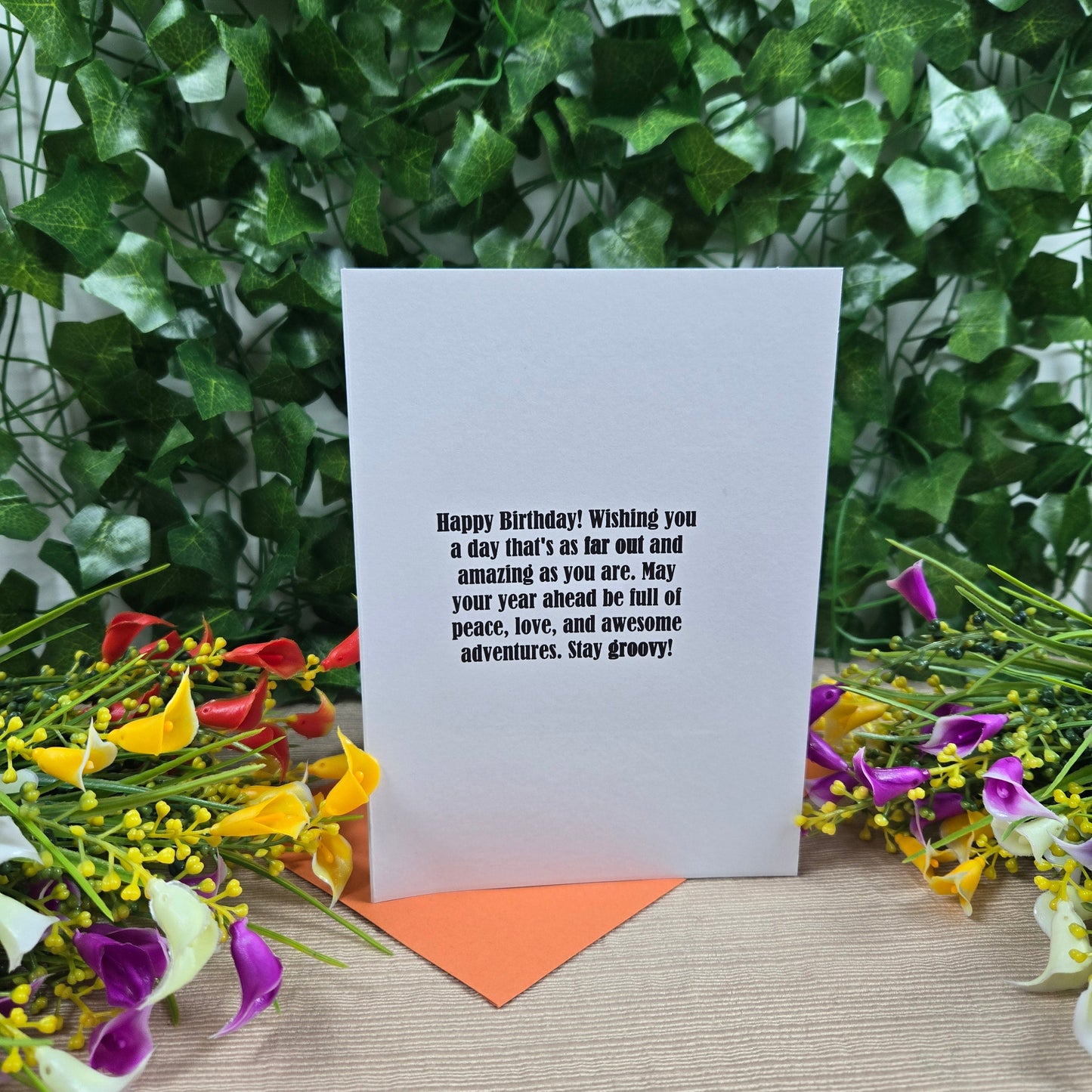 Retro Hippy Sunshine Girl Birthday Card