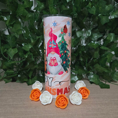 Happy HalloThankMas Gnome 20oz Skinny Tumbler - Vegas Custom Creations