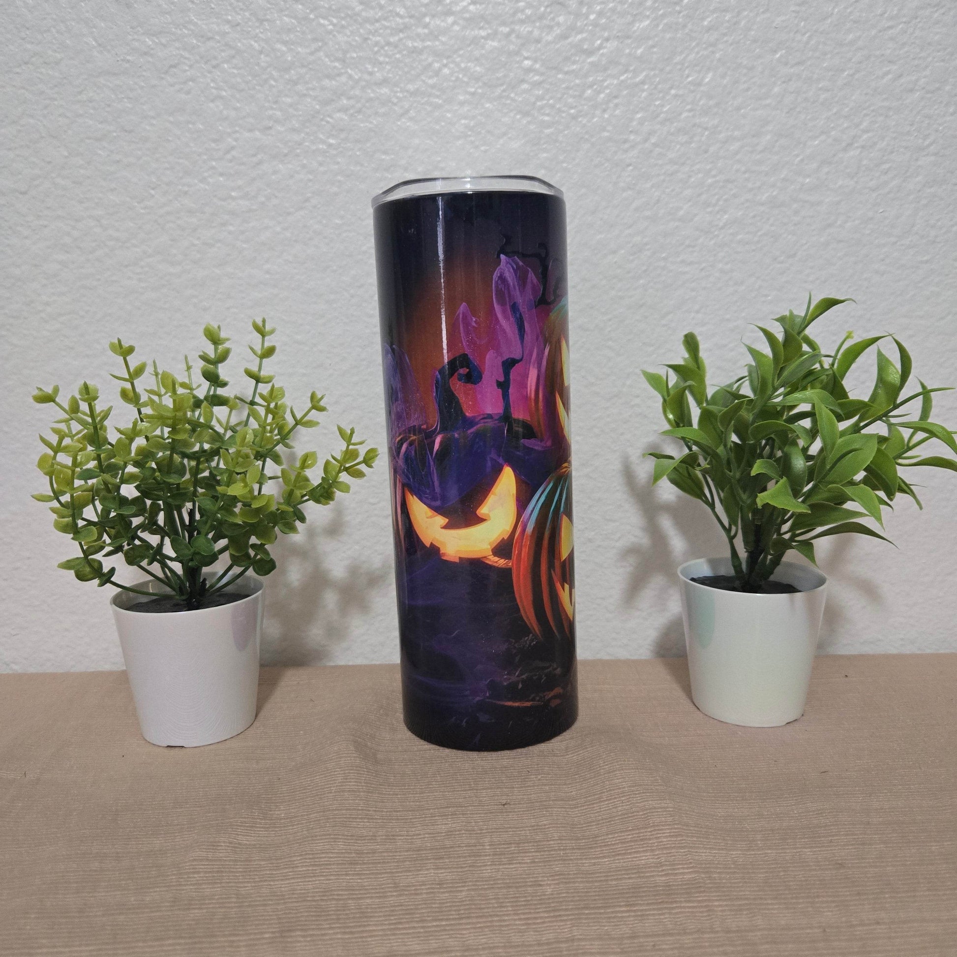 Cool Neon Halloween 20oz Skinny Tumbler - Vegas Custom Creations