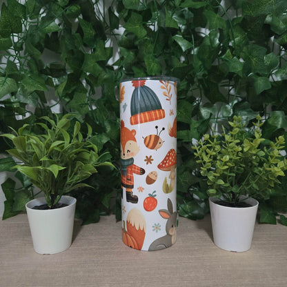 Cute Fall Animals 20oz Skinny Tumbler - Vegas Custom Creations