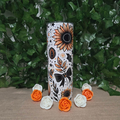 Fall Cute Pumpkin and Bows 20oz Skinny Tumbler - Vegas Custom Creations