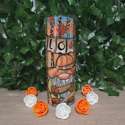 Fall Gnome 20oz Skinny Tumbler - Vegas Custom Creations