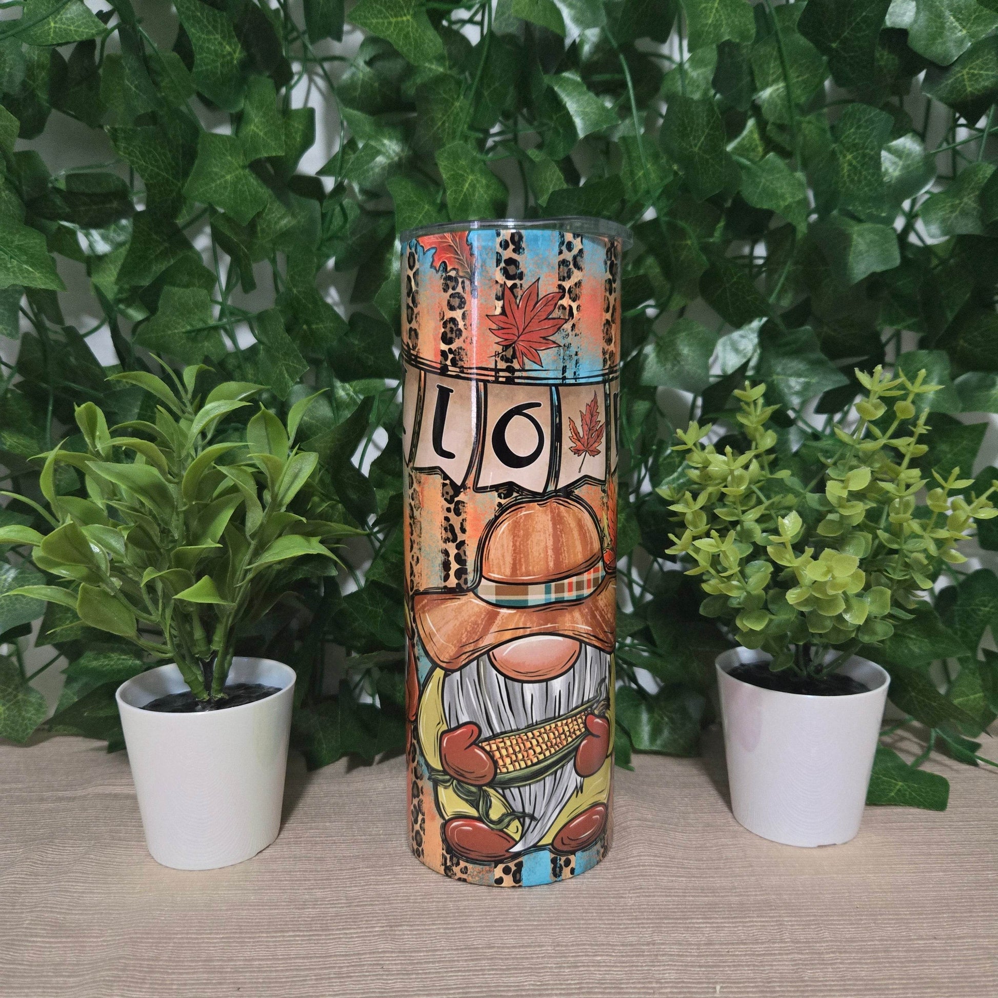 Fall Gnome 20oz Skinny Tumbler - Vegas Custom Creations