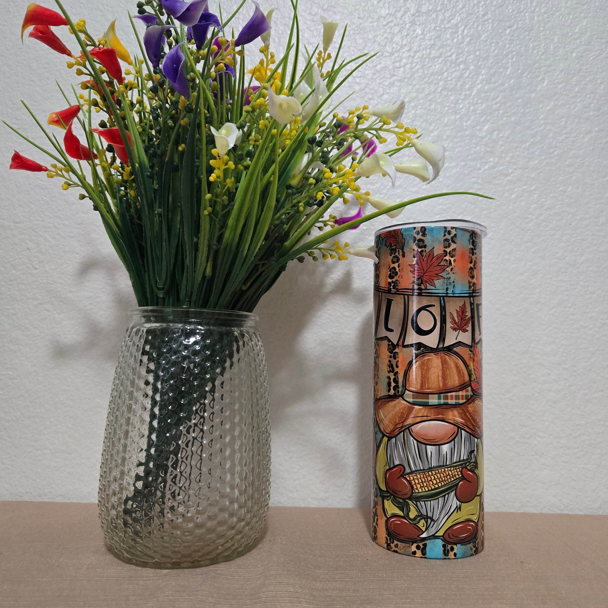 Fall Gnome 20oz Skinny Tumbler - Vegas Custom Creations